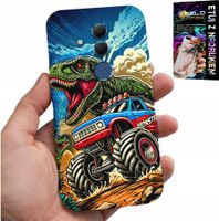 ETUI DO HUAWEI MATE 20 LITE -DINOZAUR W MONSTERTRUCKU WZORY DLA DZIECI