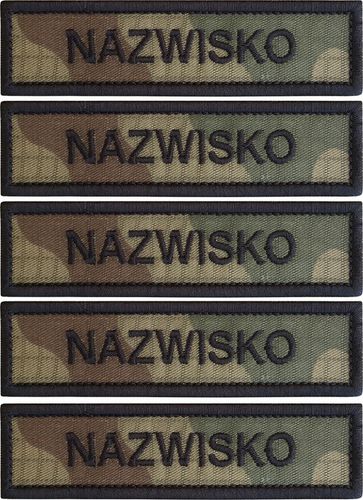 Naszywka NAME IMIE Wojskowa Patch Nazwisko x 5 szt na Arena.pl