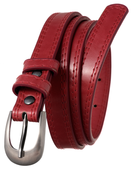 Wąski pasek damski ze skóry ekologicznej — Cavaldi Długość paska 110