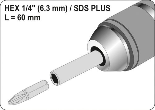 ADAPTER SDS PLUS DO BITÓW 1/4 - YT-04690 na Arena.pl