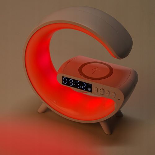 LAMPKA BIURKOWA LED RGB GŁOŚNIK RADIO gamingowa ŁADOWARKA INDUKCYJNA na Arena.pl