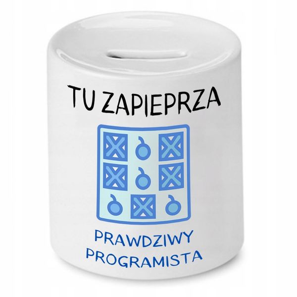 Skarbonka Informatyka Prawdziwy Programista Z Nadrukiem Ze Zdjęciem zdjęcie 1