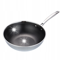 Wok patelnia głęboka 3-warstwowa NON-STICK indukcja 30cm MAESTRO MR-1224-30