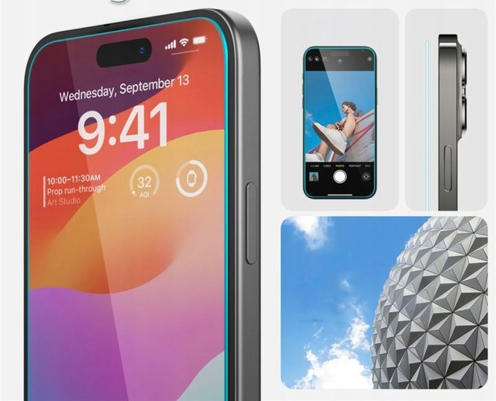 2x Szkło ochronne do Apple iPhone 15, Spigen zdjęcie 4