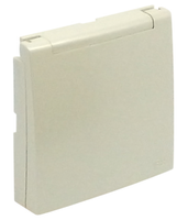 Efapel element centralny do gniazda z uziemieniem z pokrywą ip44 perłowy 90654 tpe