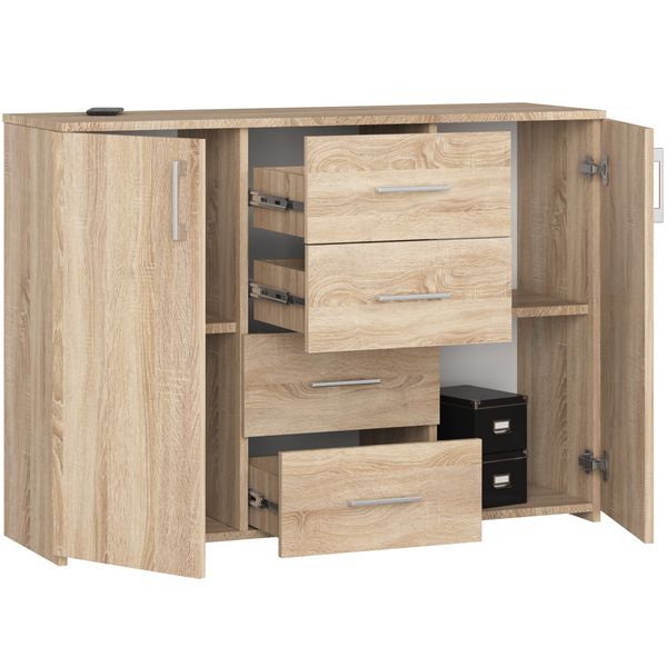 KOMODA K 45 110 cm DĄB SONOMA zdjęcie 2