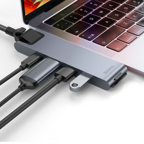 BASEUS L0G ADAPTER TYPE-C TO MULTI PORT 7IN1 GREY na Arena.pl