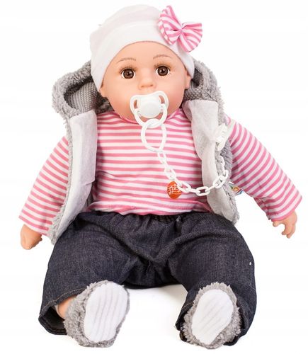 LALKA BOBAS MÓWI PL + smoczek butelki pampersy na Arena.pl