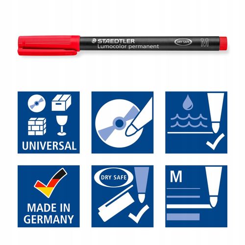 Marker Lumocolor M permanent MIX 6 szt Staedtler na Arena.pl