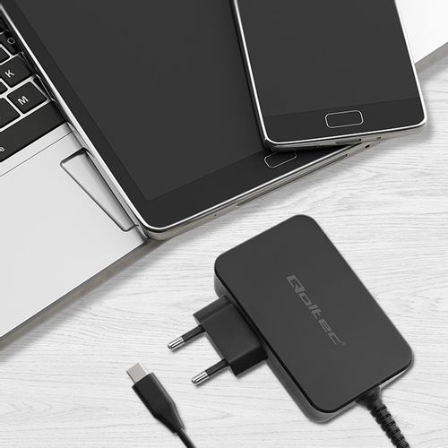 Qoltec Ładowarka GaN POWER PRO 1xUSB-C 90W 5-20V 3-4.5A Czarna na Arena.pl