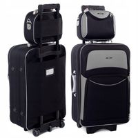 ŚREDNIA WALIZKA PODRÓŻNA + KUFEREK BAGAŻ KÓŁKA