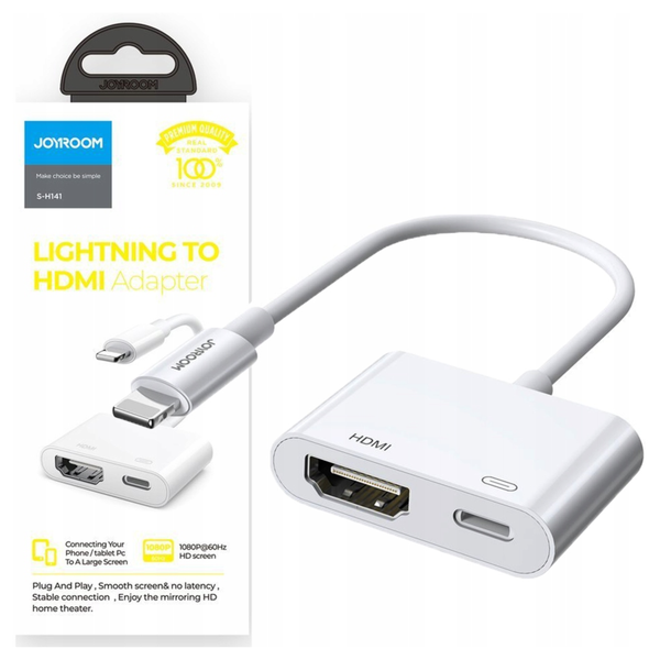 adapter lightning - hdmi joyroom s-h141 (biały) zdjęcie 1