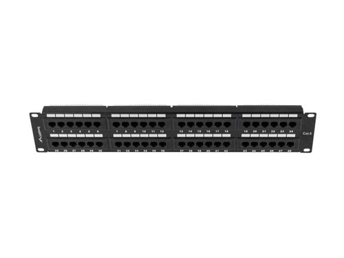 Patch panel Lanberg PPU6-2048-B 48 port 2U 19" kat.6 czarny na Arena.pl