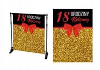 Tło ścianka fotograficzna 200x150 cm dekoracyjna na osiemnaste urodziny