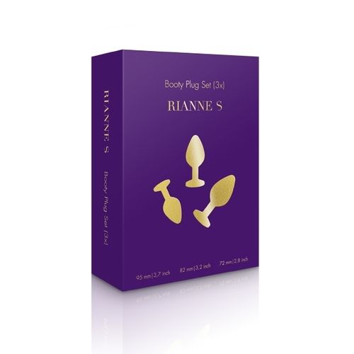 rianne s - booty plug set 3x black na Arena.pl