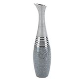 wazon ceramiczny wysoki NELI 15X15X60 srebrny