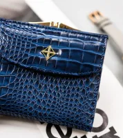 mały portfel damski na bigiel i zatrzask - milano design