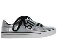 Juicy Couture Półbuty damskie - Clorinda - rozmiar 38 - Srebrne Shiny Nylon