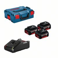 ZESTAW STARTOWY 18V 3*5.0AH + ŁADOWARKA + L-BOXX - B 615990L3T