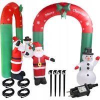 Brama Bramka Dmuchana Ozdoba Świąteczna Mikołaj Bałwan na Święta Duża 240cm