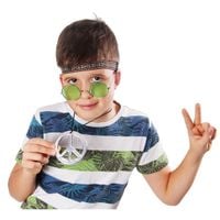 zestaw hipis: opaska , pacyfka, okulary