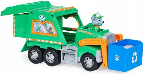 PSI PATROL DUŻA ŚMIECIARKA ROCKY POJAZD DO RECYKLINGU 38 CM + FIGURKA na Arena.pl