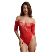 le desir body z rękawami 3/4, koronkowy, otwarty kroj s/xl