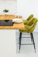 Hoker niski NAPO BL VELVET GOLD oliwkowy