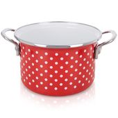 Garnek Emaliowany do Gotowania Tradycyjny na Gaz Indukcję 18 cm 2L