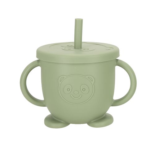 Naczynia Silikonowe Dla Dzieci Sowa Zestaw 8 Elementów Zielone na Arena.pl