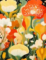 Plakat 50x65cm Kwiatowy Raj