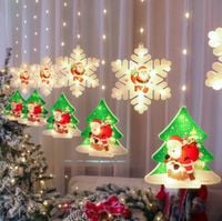 GIRLANDA ŚWIĄTECZNA KURTYNA W OKNO LAMPKI CHOINKOWE ILUMINACJA CHOINKI