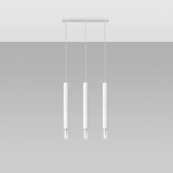 Lampa wisząca WEZYR 3 biała zdjęcie 2