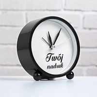 Czarny budzik z Twoim nadrukiem