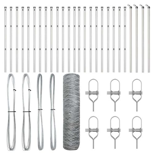 Ogrodzenie z słupkami Srebrny 0.6 x 50 m Stal pokryta PCV na Arena.pl