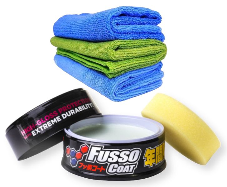 Soft99 Fusso 12 Months Wax Dark + 3 Mikrofibry zdjęcie 1
