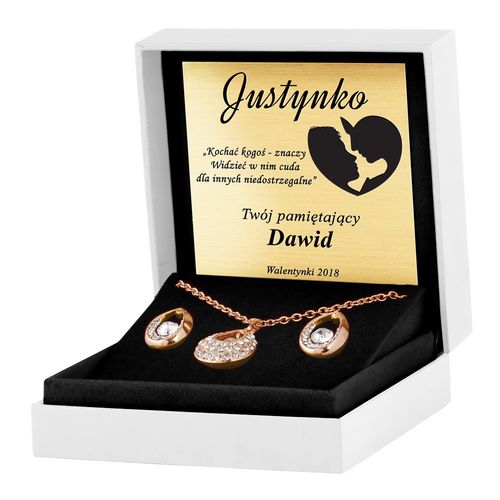 KOMPLET SWAROVSKI ELEMENTS ŁEZKI BIAŁE VA62 na Arena.pl
