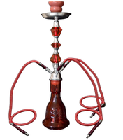 Czerwona Shisha Szisza Fajka Wodna Hookah 3 Węże Wysokość 57 cm Eldoro