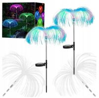 LAMPA SOLARNA OGRODOWA 2x MEDUZA LAMPKA JELLYFISH WBIJANA KOLOROWA ZESTAW