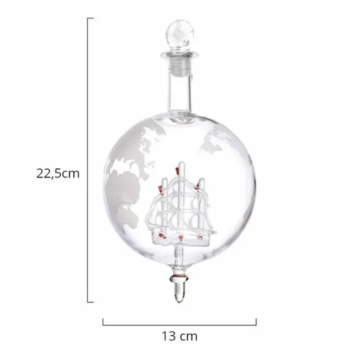 KARAFKA + SZKLANKI DO WHISKY STATEK GLOBUS GRAWER zdjęcie 4