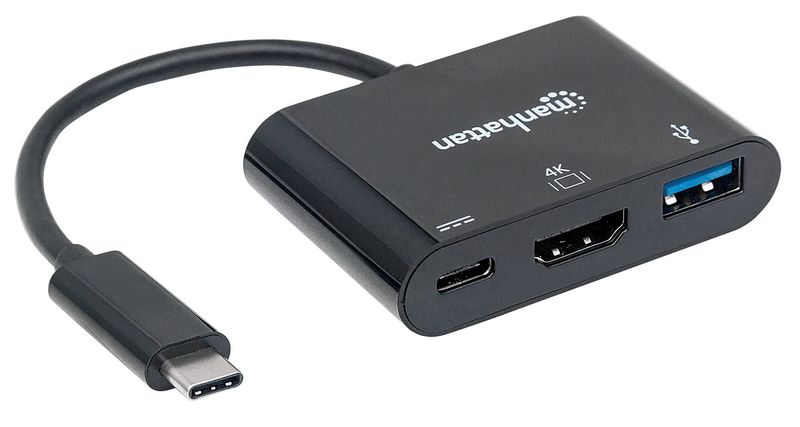 MANHATTAN MULTIPORT ADAPTER USB-C 3.1 NA HDMI/USB-A/USB-C 152037 zdjęcie 2