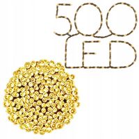 Lampki Światełka Choinkowe 500 LED CIEPŁE Biały ZEWNĘTRZNE WEWNĘTRZNE MOCNE