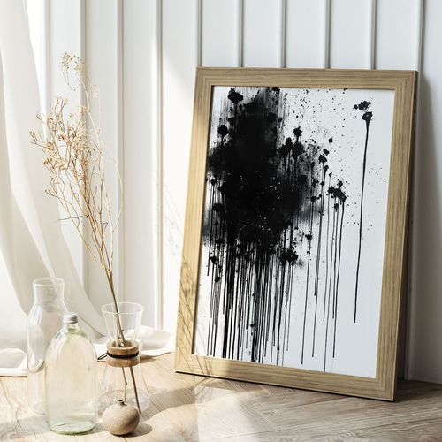 Plakat abstrakcja czarno biała 50x70 cm na Arena.pl