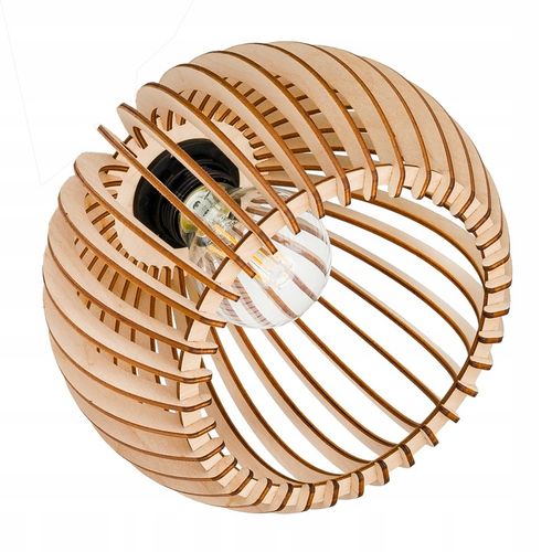 LAMPA STOJĄCA PODŁOGOWALOFT NA LED E27 STAŁA GIĘTA Z KLOSZEM DREWNO na Arena.pl