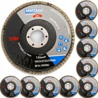 Komplet Tarcz Listkowych do Drewna Metalu 115 mm P100 10 Sztuk Kraft&Dele
