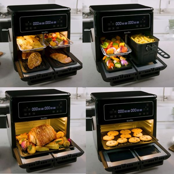 DUŻA Frytkownica Beztłuszczowa Air Fryer Frytownica Dwukomorowa zdjęcie 10