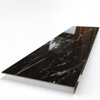 Płytki na schody polerowane z kapinosem 100x30 CZARNY Marmur -WYSOKI Połysk