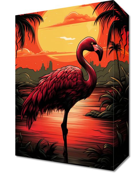 Obraz 20x30cm Flaming nad Wodą zdjęcie 1