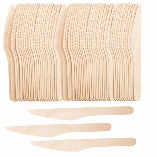 Noże jednorazowe drewniane na impreza urodziny BIODEGRADOWALNE EKO 100szt na Arena.pl