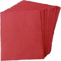 Ręcznie Robiony Papier Czerpany Bawełniany A4 130gsm Czerwony 50 Sztuk